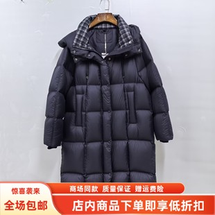 轻薄羽绒服外套 休闲白鸭绒连帽长款 佑芙妮Y25D8036冬装 2025女新款