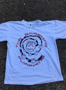 Smashing Pumpkins碎南瓜乐队经典摇滚复古vintage短袖男女Tee恤