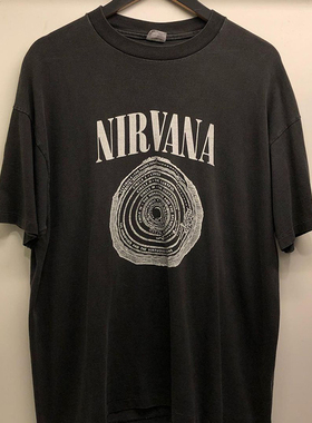 Nirvana涅槃乐队欧美高街美式hiphop炸街T恤潮流嘻哈男女宽松短袖