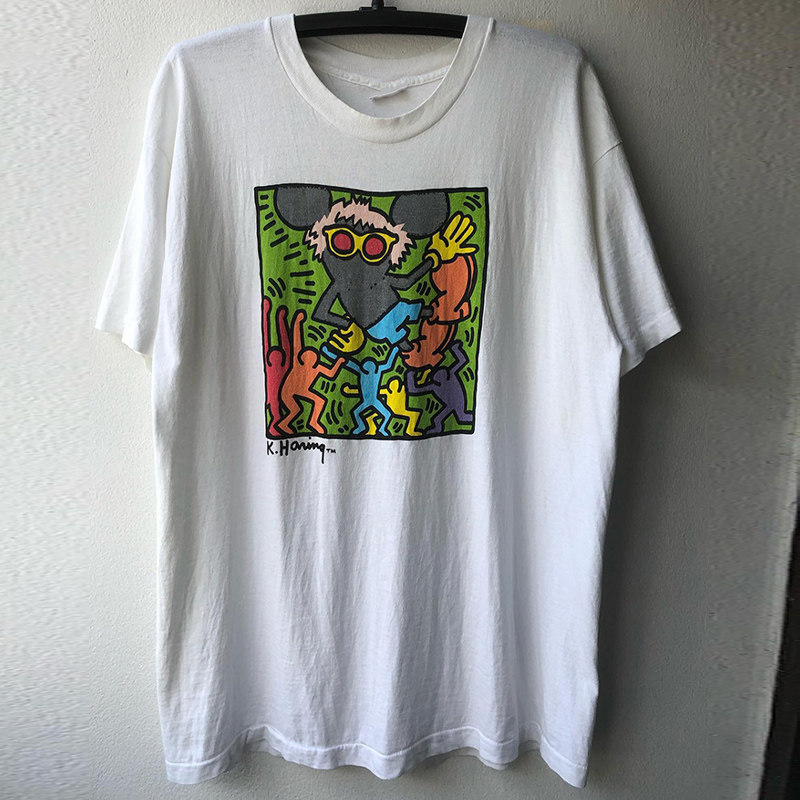 哈林凯斯涂鸦风阿美咔叽短袖重磅棉OS风Cityboy男女情侣宽松T恤,男装,T恤,淘宝优惠券,粉丝福利购,淘宝优惠卷