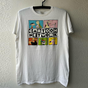 Cartoon Network卡通漫画周边T恤趣味纯棉oversize重磅棉情侣T恤