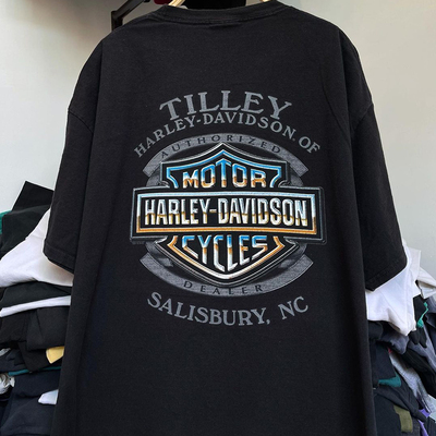 哈雷age头雷重机车骑行