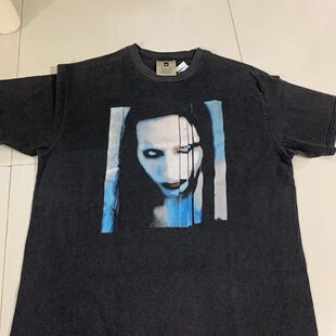 Marilyn Manson玛丽莲曼森人像高街FOG复古美式宽松短袖男女T恤潮