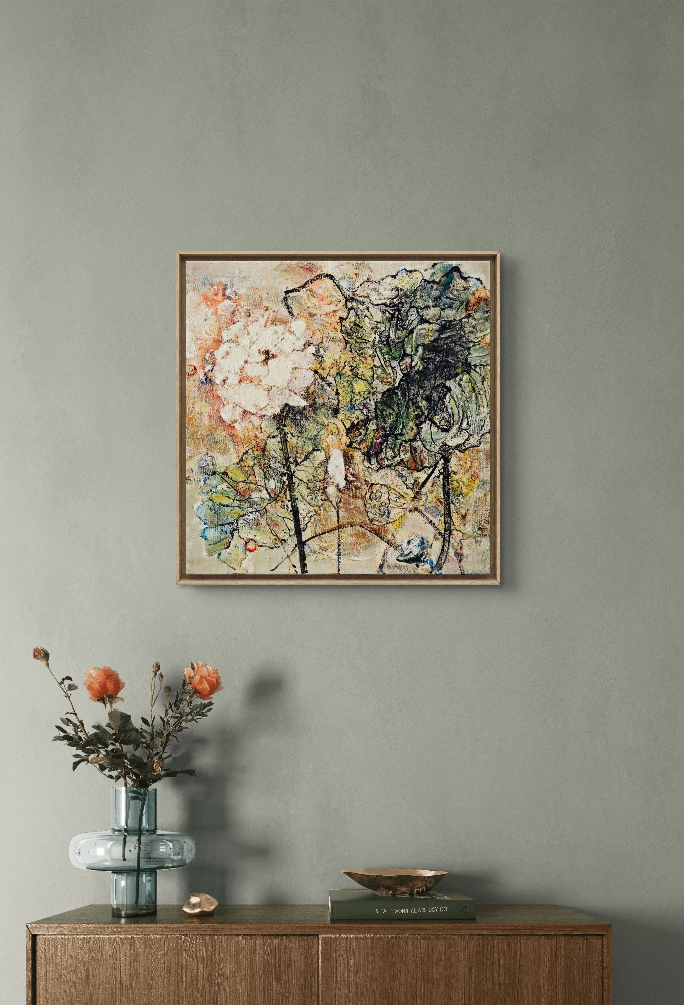 油画花卉50/50cm/02 新中式东方美学#古凡古韵#艺术收藏