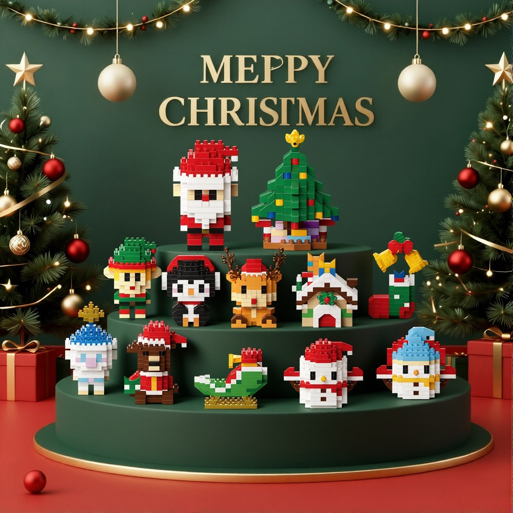 圣诞礼物积木益智拼装儿童男生女生女孩礼品套装拼图6到12岁玩具