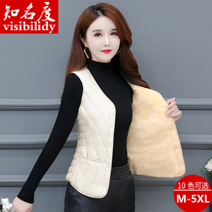 背心短款 保暖大码 加绒百搭坎肩内胆 秋冬羽绒棉马甲女修身 2025新款