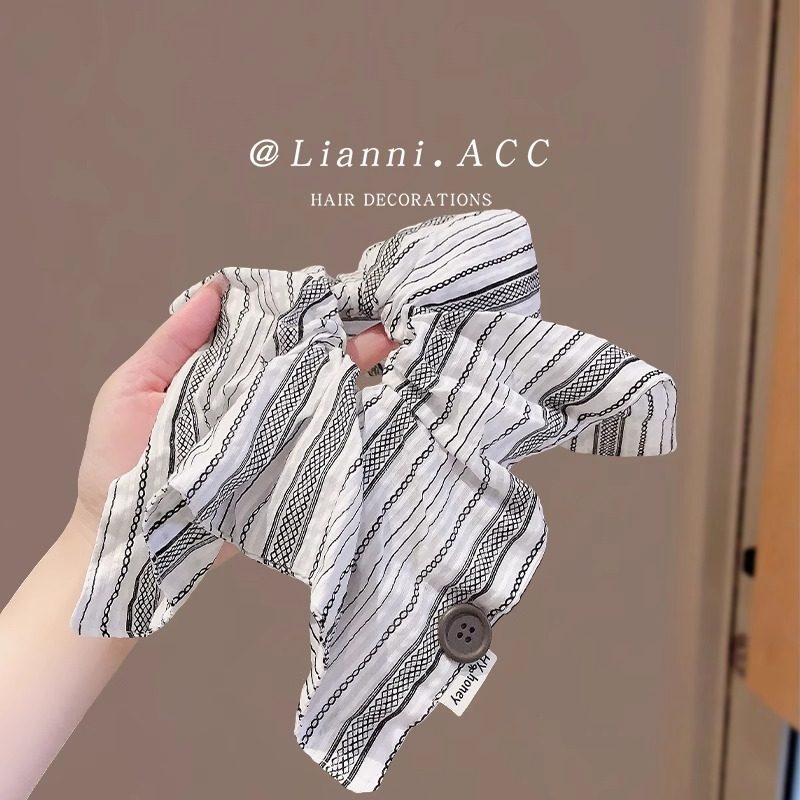 大肠发圈复古黑白色条纹方巾女高级感慵懒风头花百搭超大方形发绳,饰品/流行首饰/时尚饰品新,发饰,淘宝优惠券,粉丝福利购,淘宝优惠卷