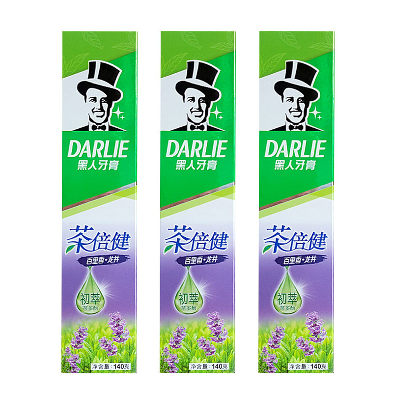 好来(原黑人)茶倍健牙膏百里香龙井140g清洁口腔防蛀健齿 3支
