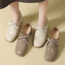 秋款2025新款女鞋漆皮大码皮鞋女41一43春秋品牌深口单鞋女真皮