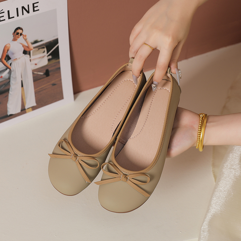 玲峰大码真皮女鞋柔软舒适透气