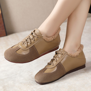 加绒妈妈棉鞋 2025秋冬新款 女鞋 43大码 脚宽胖外穿肥超软底真皮41