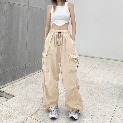 Vintage Cargo Pants Baggy Jeans Women Fashion 90s Streetwea