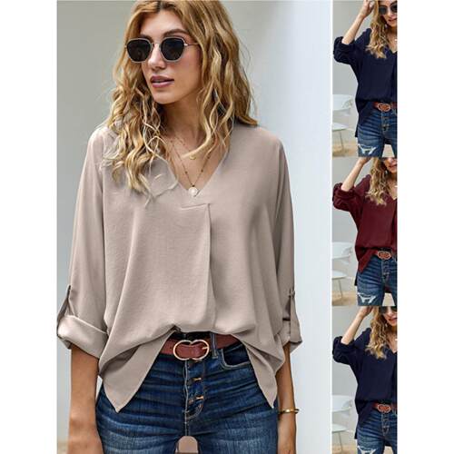 M-4XL Plus size Blouse Women Casual Top Loose ladies Shirts