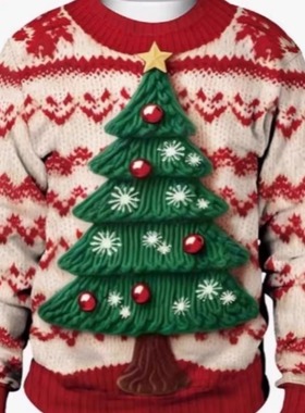 Ugly Christmas Sweater Santa Claus clothes hoodie圣诞节2023