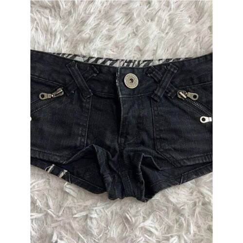 街头低腰修身性感印花女士牛仔短裤Women's Sexy Denim Hot Pants