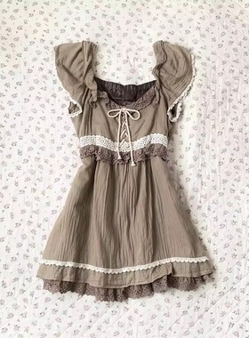 Sexy spicy girl lace bow suspender dress