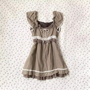 Sexy spicy girl lace bow suspender dress