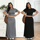 T恤半身裙 dress 4XL skirt大码 women tops 女修身 ladies 时尚