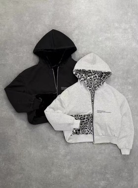 hooded sweatshirt with double-sided wearable hoodie jacket