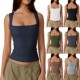 shirt slim women 2025 vest sneck sleeveless base fit