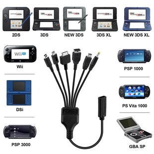 Type-c接口6合一充电线NDS Lite/new3DSLL 2ds PSP PS Vita 1000