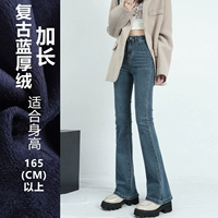 Ретро -синий (толстый бархат) удлиняется