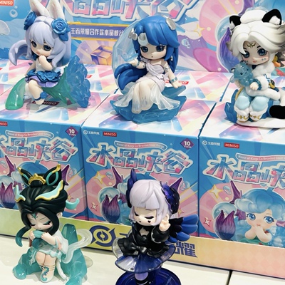 新品MINISO名创优品王者荣耀合作款水晶峡谷系列盲盒潮玩手办摆件