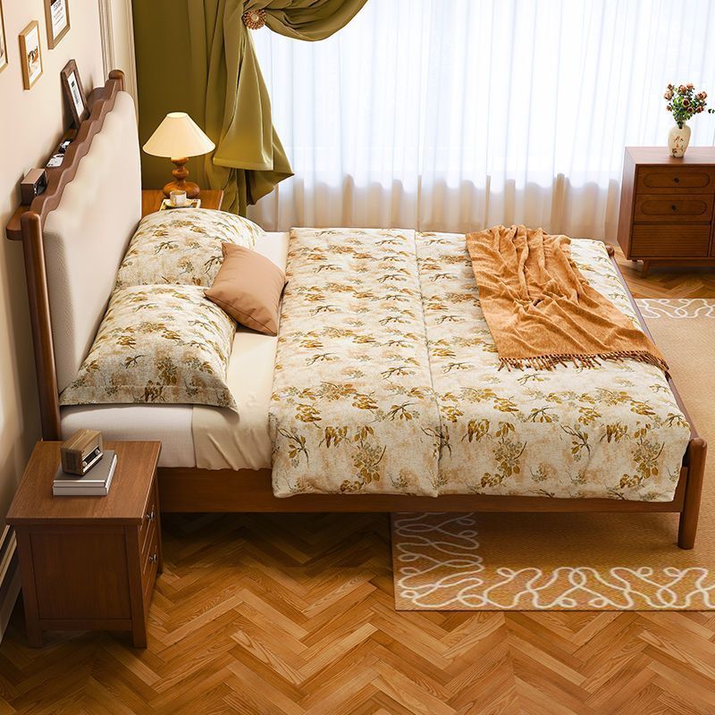 复古实木床双人1.8x2米主