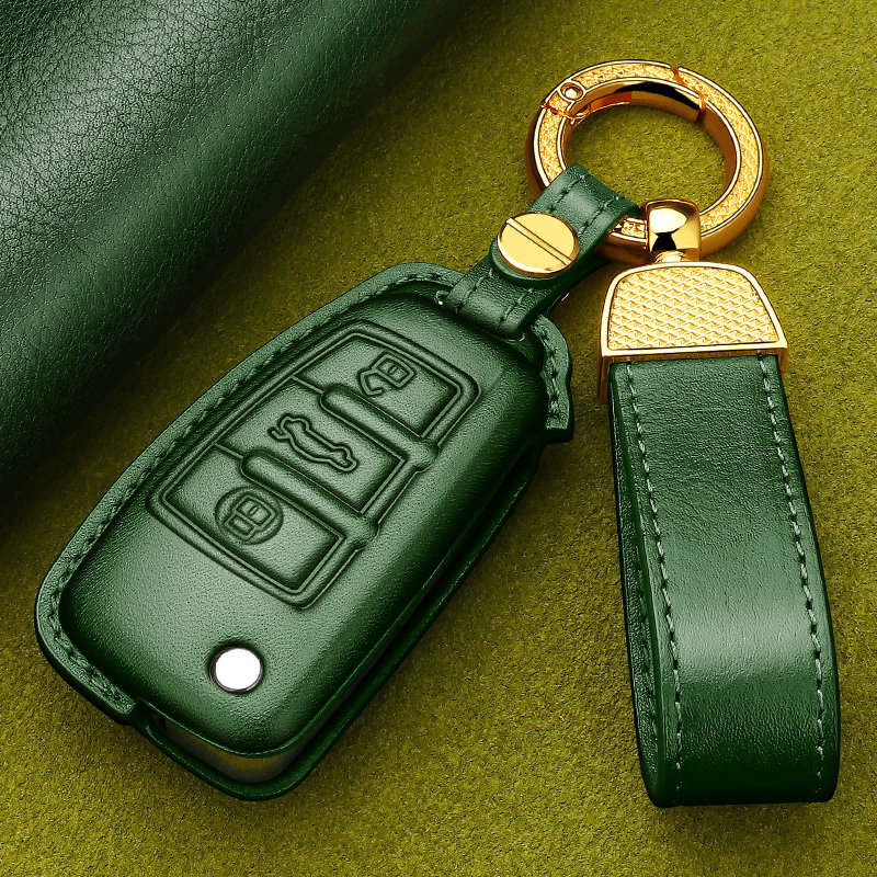适用奥迪A3钥匙套真皮Q3/Q2L/A1/S3/TT/RS3/TTS折叠钥匙扣壳高档