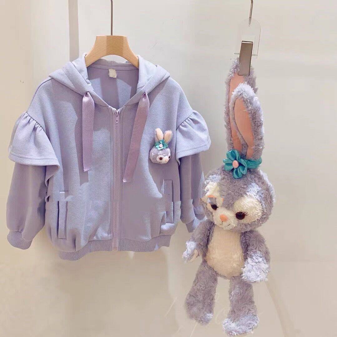 星黛露 紫色外套 2021秋冬 女小童拉鏈衫 肩膀花邊設計 連帽衛衣在類目 童裝/嬰兒裝/親子裝, 衛衣/絨衫中 - 來自Buy2taobao.com提供專業的淘寶代購服務