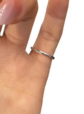 viva la vida人生万岁字母滴釉活在当下尾戒小拇指戒指开口小红书