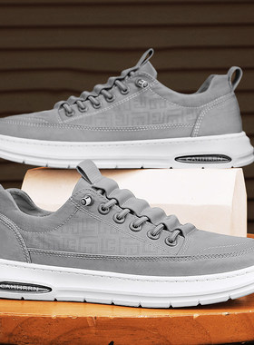 冰丝帆布男鞋夏季透气休闲一脚蹬软底工作老北京布鞋运动防滑板鞋