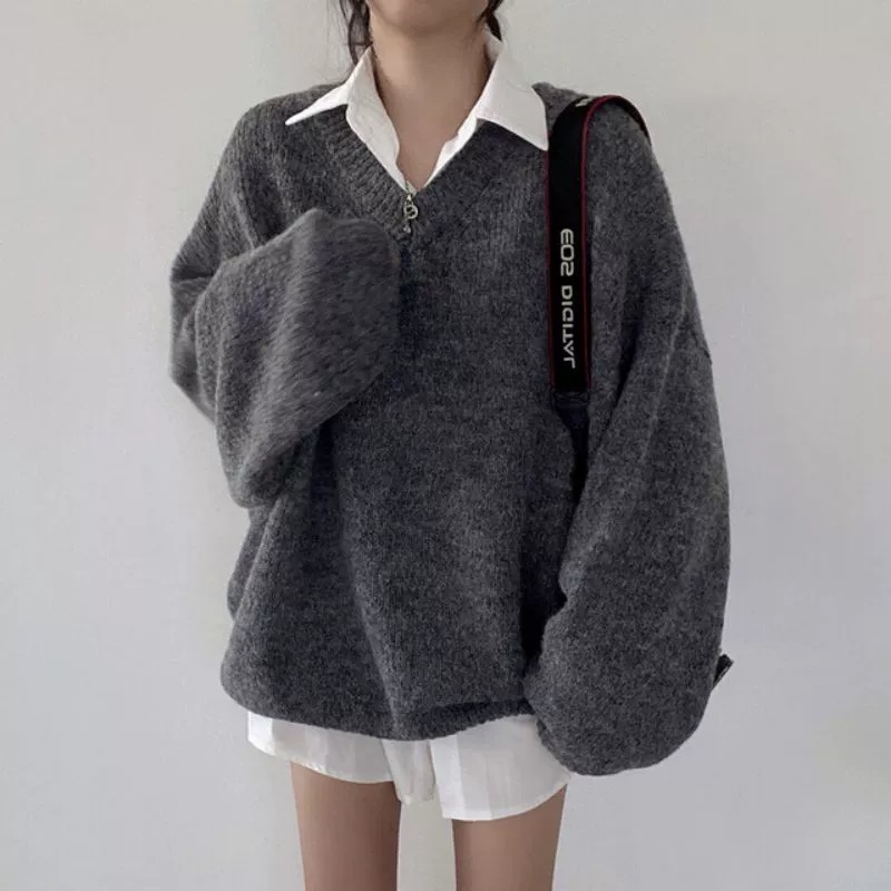 100%山羊绒毛衣女加厚中长款