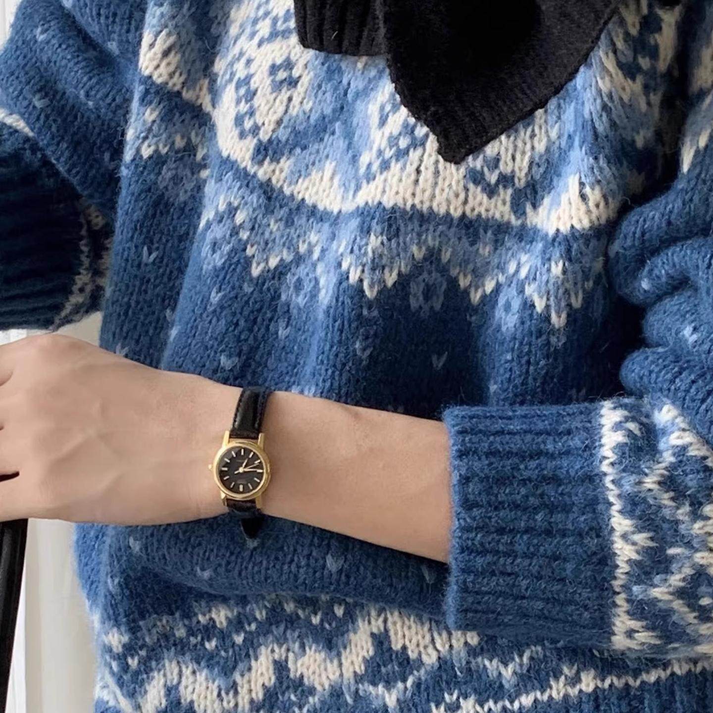 100%山羊绒复古费尔岛毛衣女2025秋冬新款宽松大码加厚针织打底衫,女装/女士精品,羊绒衫,淘宝优惠券,粉丝福利购,淘宝优惠卷