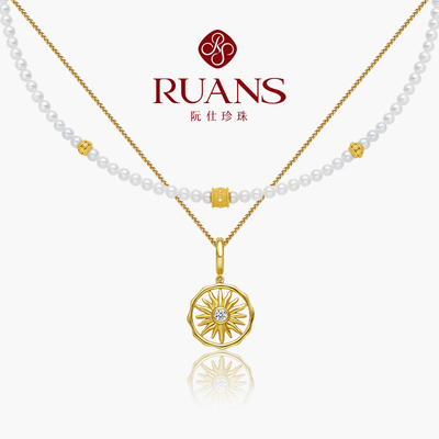 RUANS/阮仕太阳神系列芭蕾项链 淡水珍珠项链小米珠吊坠