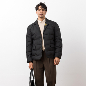 2025冬季新款超柔面料西装刺绣羽绒服90白鸭绒 9825-P255大叔图片
