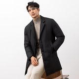 超柔超轻2025冬季新款西装领中长款加厚羽绒服男9827-P325大叔，男装西服套装，钱塘6023