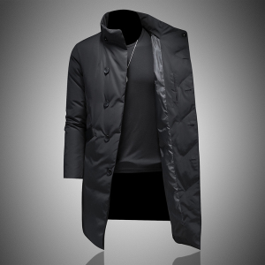 2025冬季主推男士中长款白鸭绒羽绒服1001-P280镂空长期有货图片