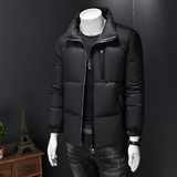 2025微落肩加厚皮拼接男士90白鸭绒羽绒服9821-P320假模，男装羽绒服，钱塘6023