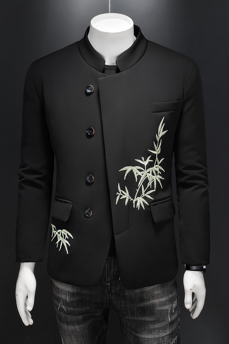 新中式2024冬季中山装新款男士90白鸭绒羽绒服9801-P275假模,男装羽绒服,钱塘6023