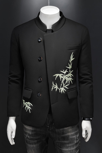 新中式2024冬季中山装新款男士90白鸭绒羽绒服9801-P275假模图片