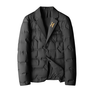 2025冬季新款超柔面料西装羽绒服90白鸭绒 9825-P255 平铺图片
