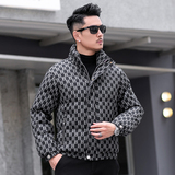 2025冬季立领加厚新款男士90白鸭绒羽绒服9807-P295模特，男装羽绒服，钱塘6023