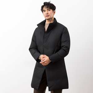 2025冬季主推男士中长款白鸭绒羽绒服1001-P280模特长期有货图片