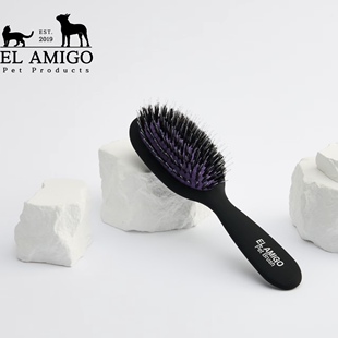 EL AMIGO梳子宠物狗狗猫咪猪鬃尼龙按摩洗澡毛发气垫狗EL梳子