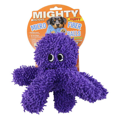tuffy章鱼超纤中号吱吱狗玩具