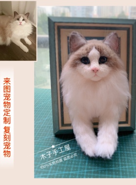 相框景观摆件照片纯手工玩偶