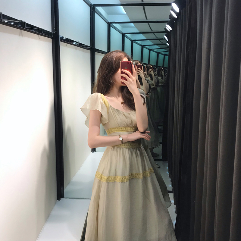 智熏裙法式桔梗高腰显瘦名媛仙女裙限4000张券