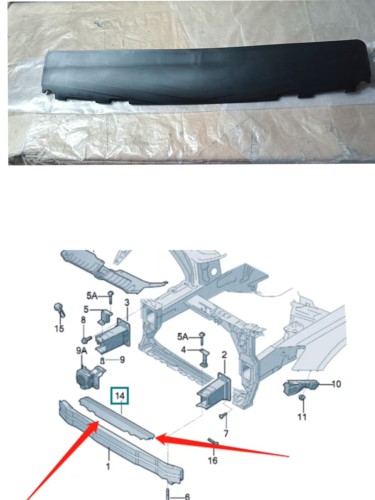适配10-17款奥迪Q5 B8前防撞梁上盖板前杠骨架上护板前保险杠盖罩