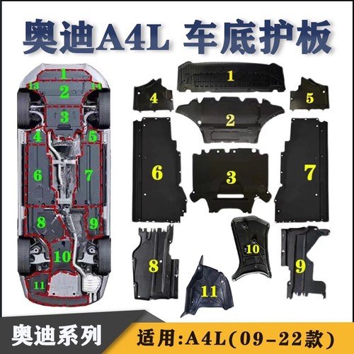 适用奥迪A4L车身护板 车底护板 发动机护板变速箱护板 车底防护板